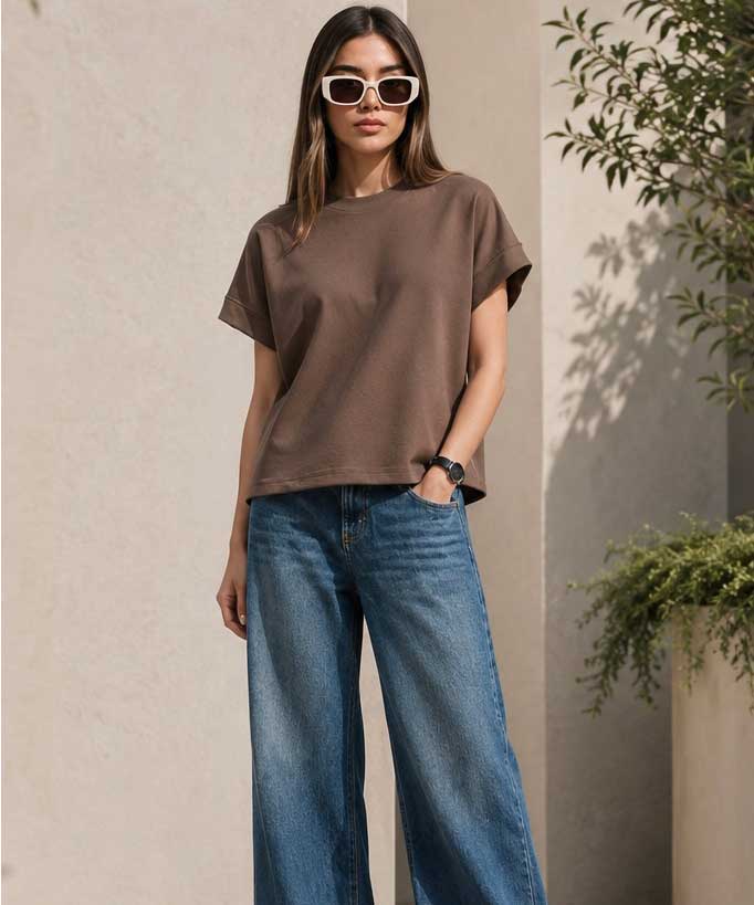 تیشرت خفاشی مدل کات اوت - Image 4