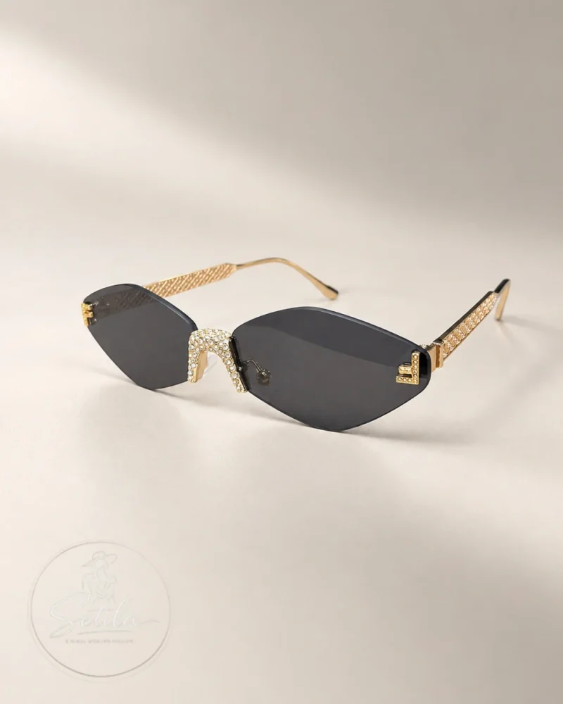 عینک FENDI نگین دار مدل Frameless